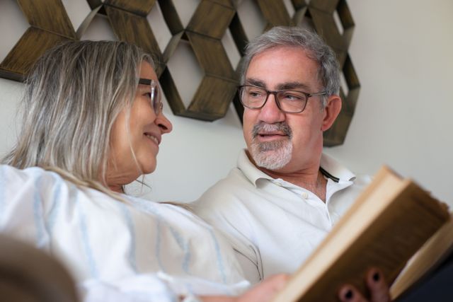 older couple talking